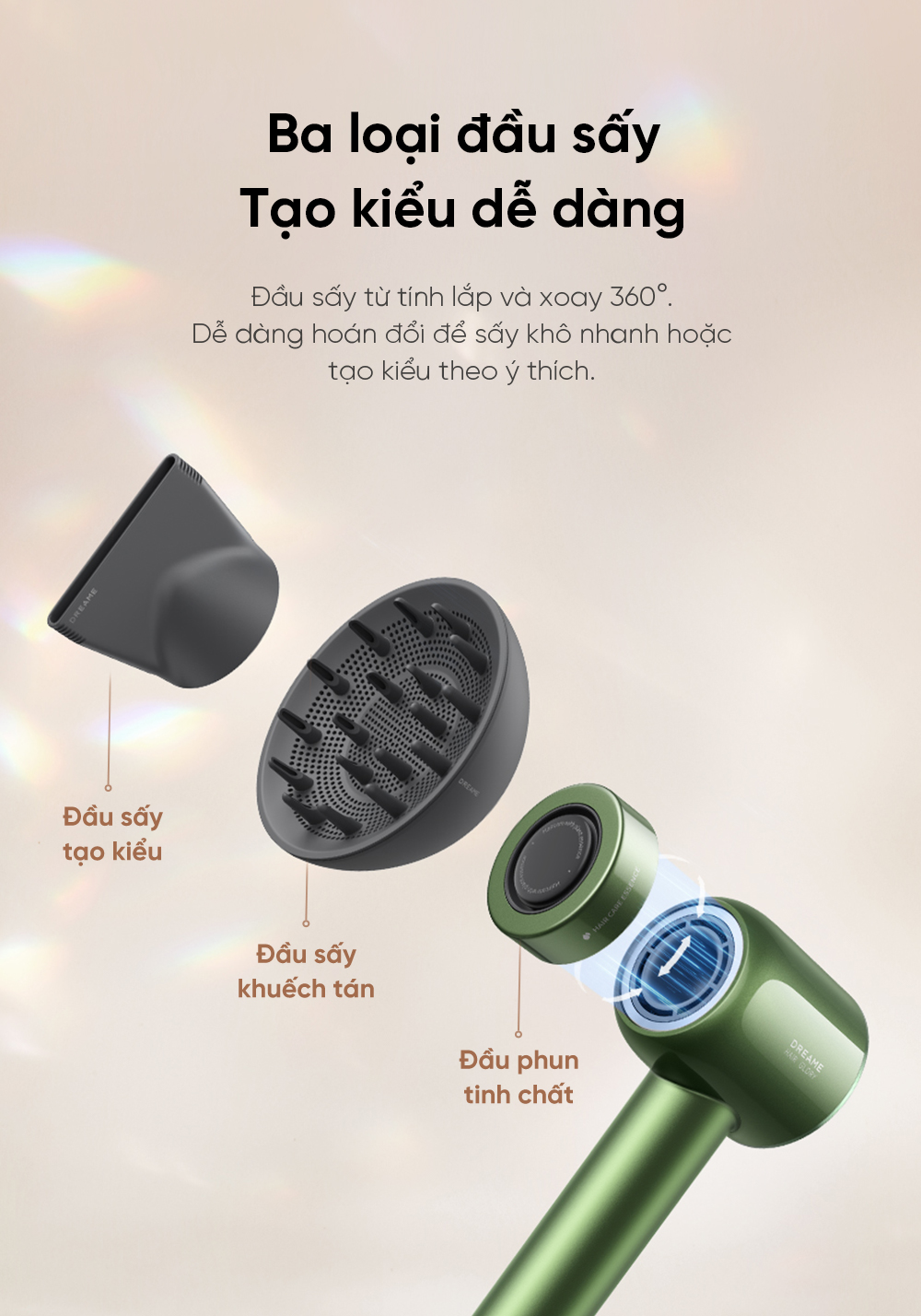 Máy sấy tóc tốc độ cao Dreame Hair Glory Master - Chính Hãng - New 2024 Máy sấy tóc tốc độ cao Dreame Hair Glory Master - Chính Hãng - New 2024