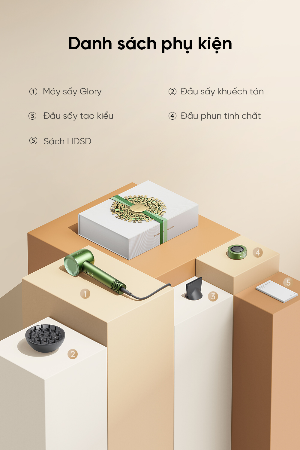 Máy sấy tóc tốc độ cao Dreame Hair Glory Master - Chính Hãng - New 2024 Máy sấy tóc tốc độ cao Dreame Hair Glory Master - Chính Hãng - New 2024