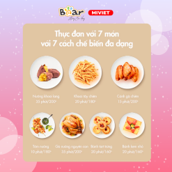 Nồi chiên không dầu Bear QZG-F15E3 - Dung tích 5L - Hàng chính hãng - Tiếng Anh/Việt - BH 18 tháng - Full VAT