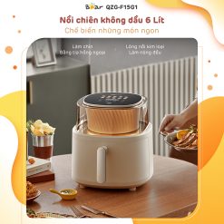 Alternative view of Nồi chiên không dầu Bear QZG-F15G1 - Hàng chính hãng - Tiếng Anh/Việt - BH 18 tháng - Full VAT