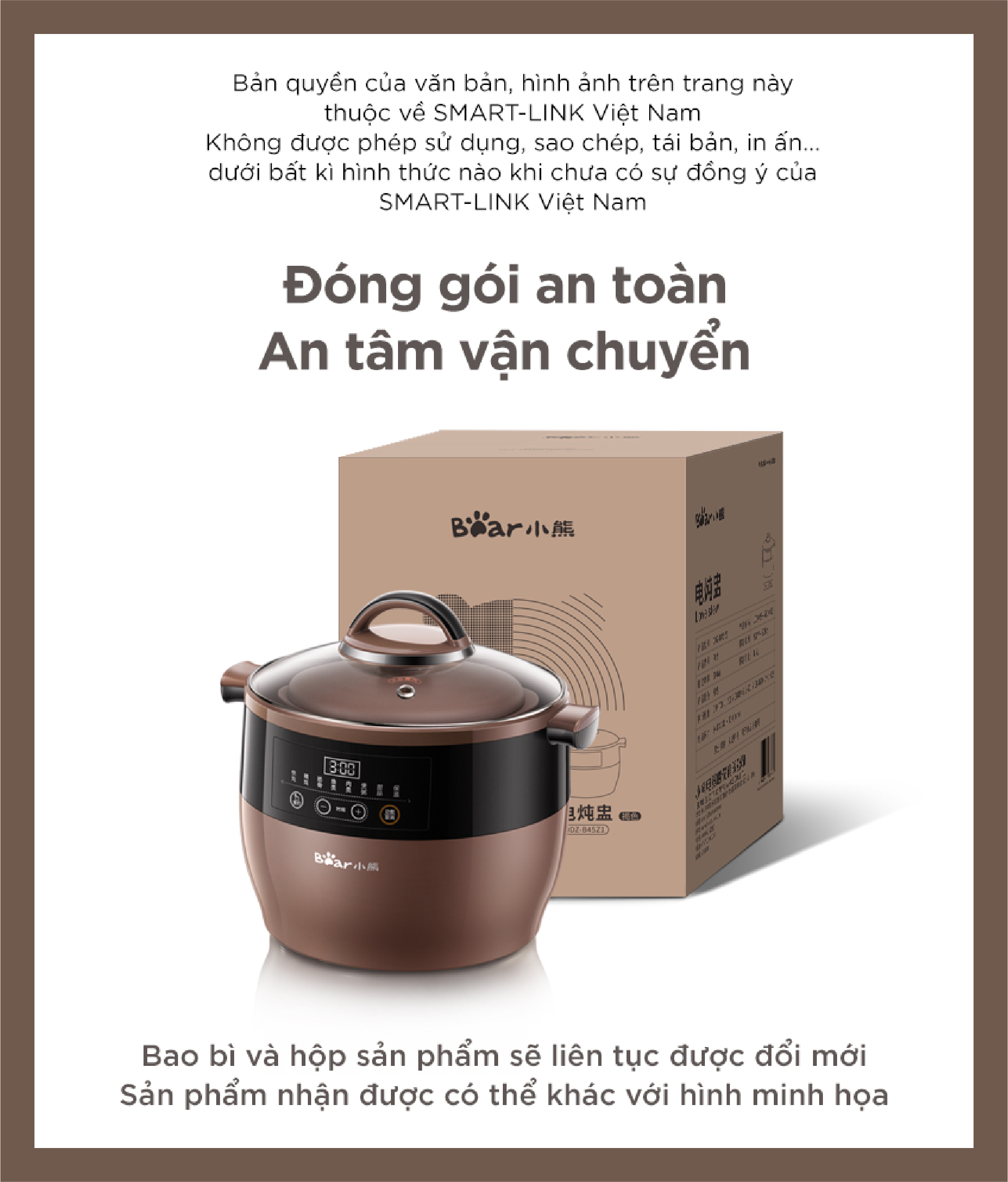 Nồi nấu chậm Bear DDZ-B45Z1 - Dung tích 4.5L - Hàng chính hãng - Tiếng Anh/Việt - BH 18 tháng - Full VAT Nồi nấu chậm Bear DDZ-B45Z1 - Dung tích 4.5L - Hàng chính hãng - Tiếng Anh/Việt - BH 18 tháng - Full VAT