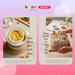 Nồi nấu chậm đa năng Bear DDZ-B25Q3 - Hàng chính hãng - Tiếng Anh/Việt - BH 18 tháng - Full Vat