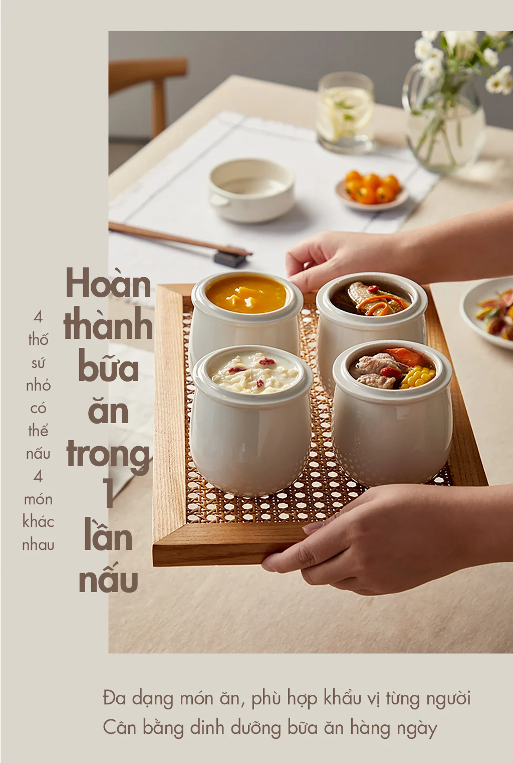 Nồi nấu chậm đa năng Bear DDZ-B25Q3 - Hàng chính hãng - Tiếng Anh/Việt - BH 18 tháng - Full Vat