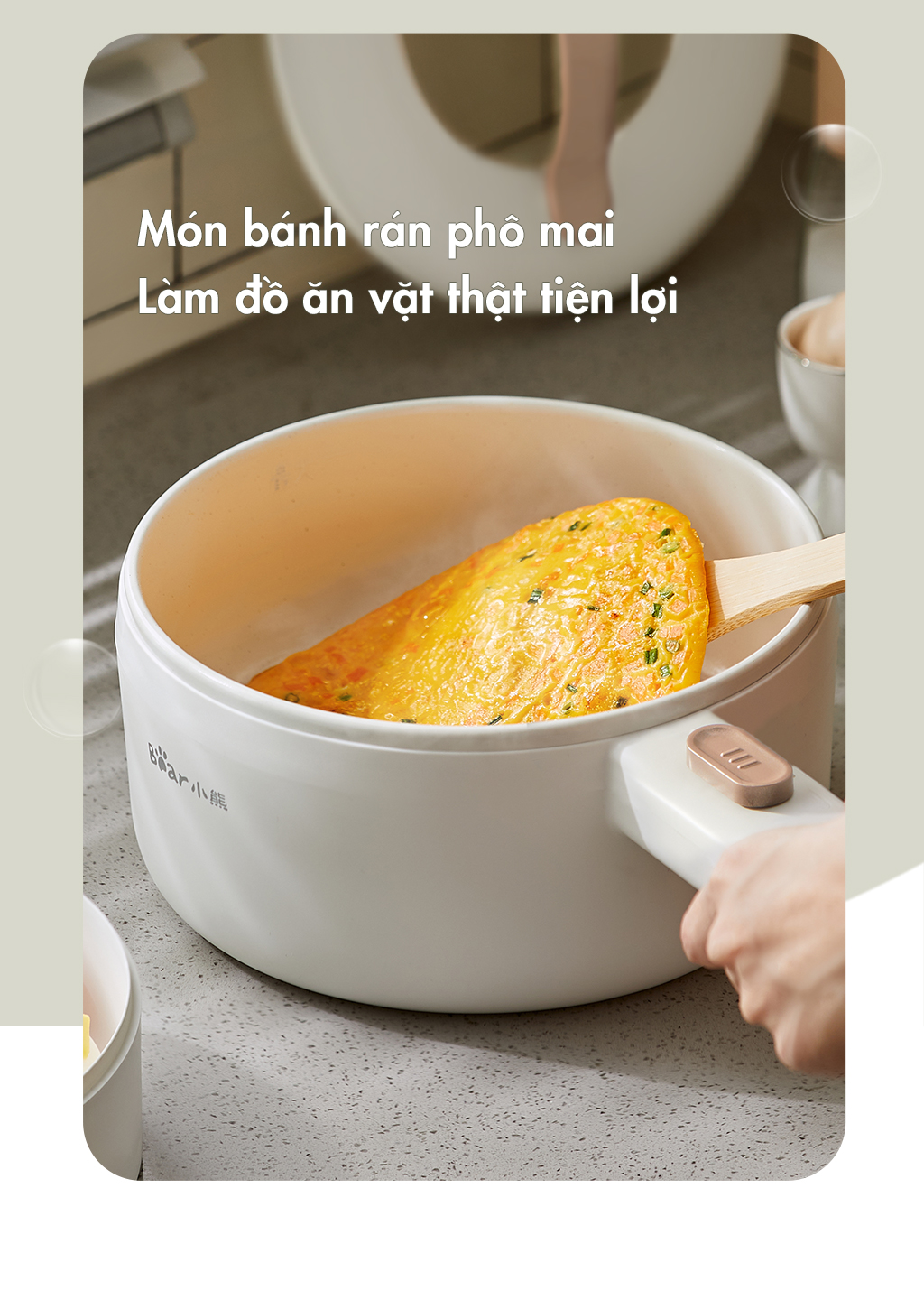 Nồi nấu đa năng Bear DRG-E15P2 - Hàng chính hãng - Tiếng Anh/Việt - BH 18 tháng - Full VAT