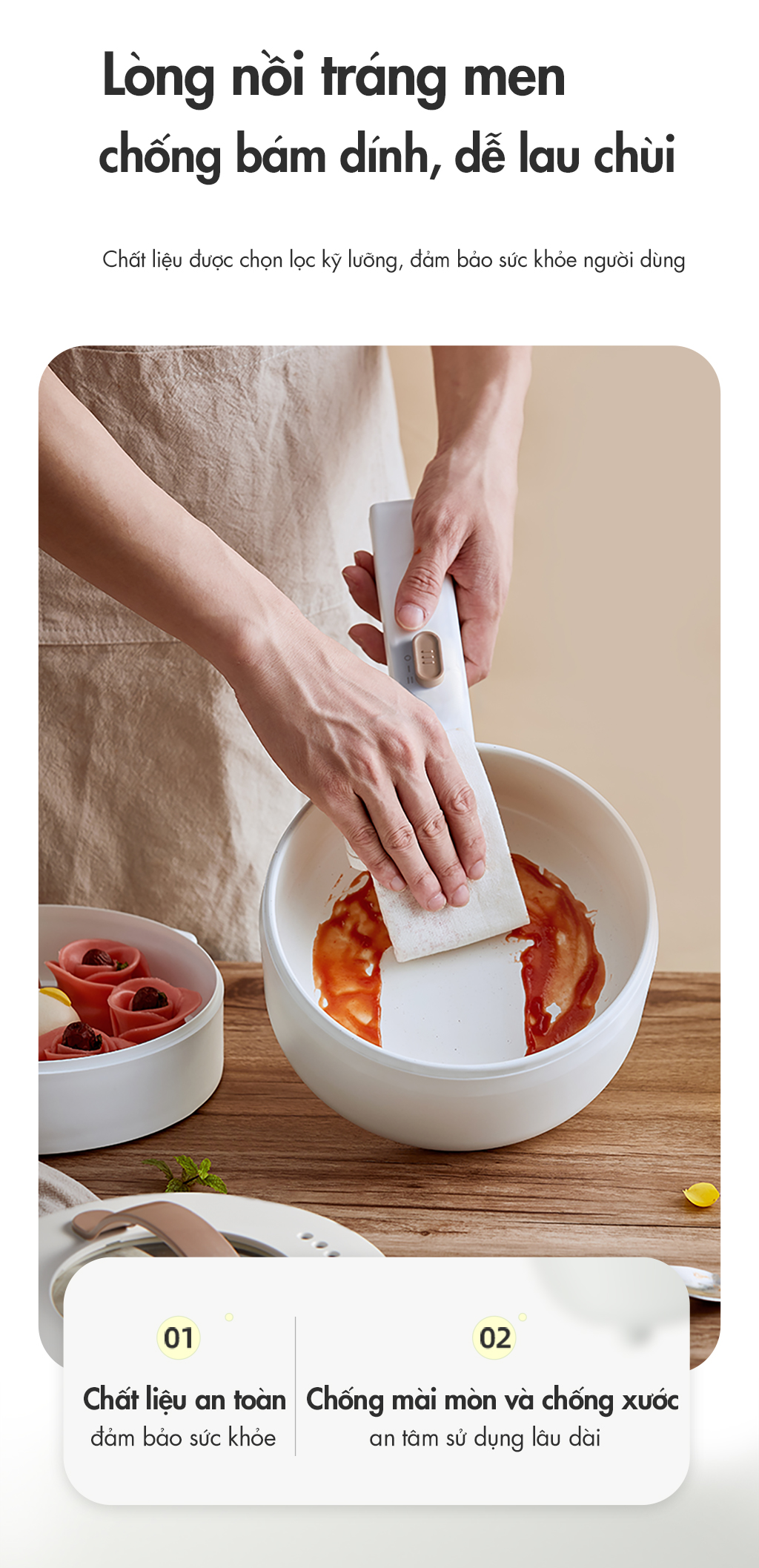 Nồi nấu đa năng Bear DRG-E15P2 - Hàng chính hãng - Tiếng Anh/Việt - BH 18 tháng - Full VAT