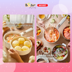 Nồi nấu đa năng Bear DRG-E15P2 - Hàng chính hãng - Tiếng Anh/Việt - BH 18 tháng - Full VAT