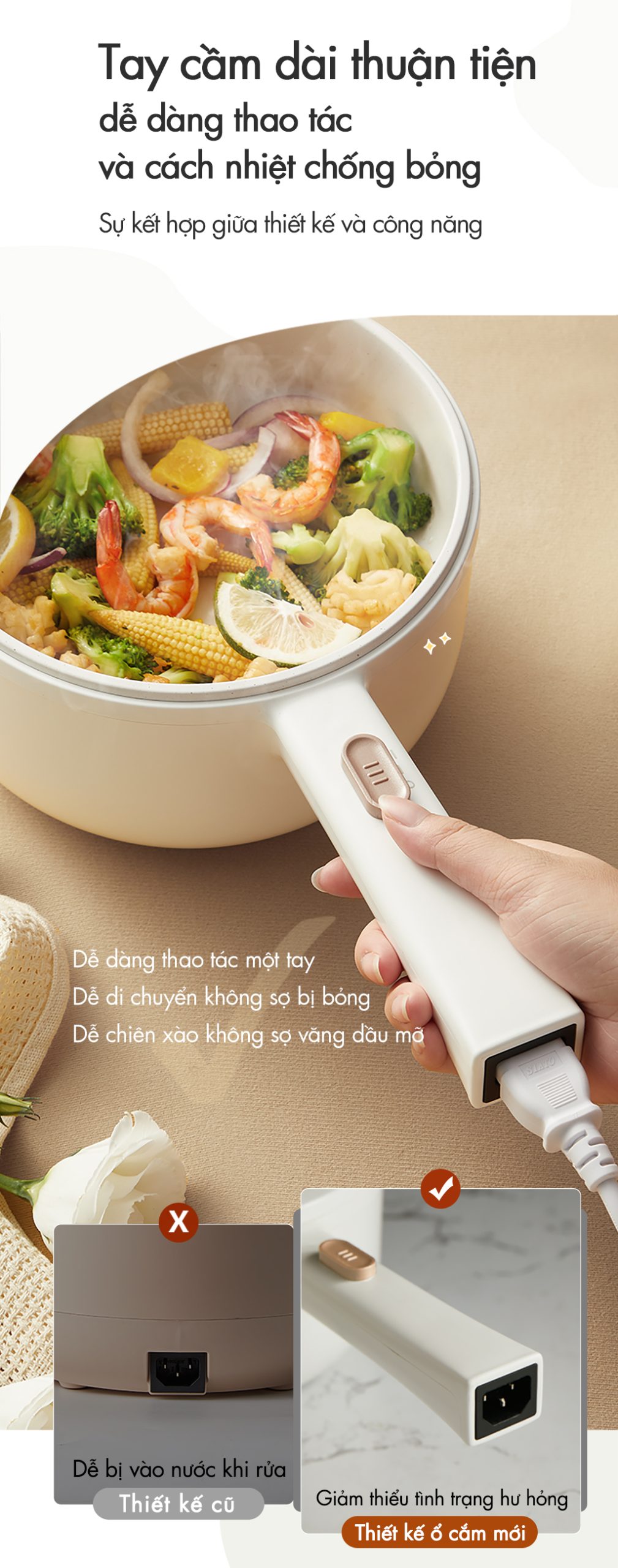 Nồi nấu đa năng Bear DRG-E15P2 - Hàng chính hãng - Tiếng Anh/Việt - BH 18 tháng - Full VAT