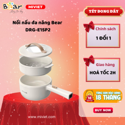 Nồi nấu đa năng Bear DRG-E15P2 - Hàng chính hãng - Tiếng Anh/Việt - BH 18 tháng - Full VAT
