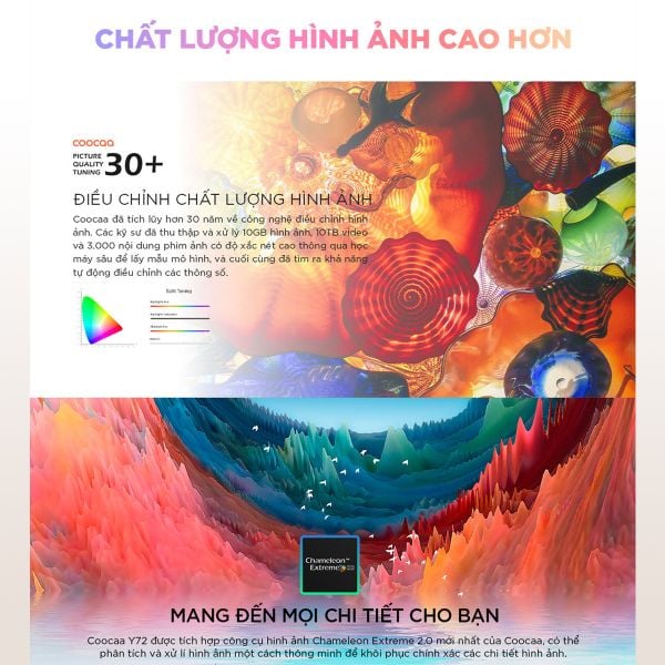Google Tivi Coocaa 55Y72 4K 55 inch - Quốc Tế - Hàng Chính Hãng