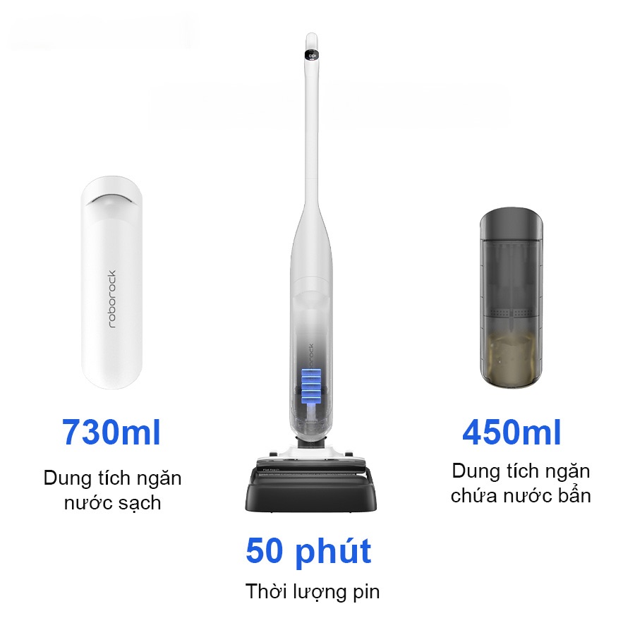 Máy hút bụi lau nhà không dây - Roborock Flexi Pro - Chính hãng