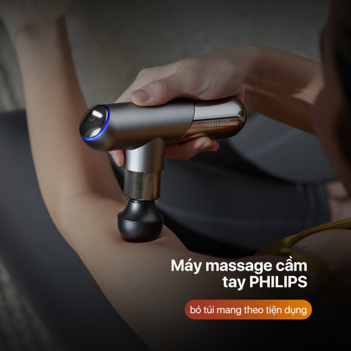 Máy massage cầm tay mini PHILIPS PPM7501 - chính hãng Máy massage cầm tay mini philips 7501 tiện lợi