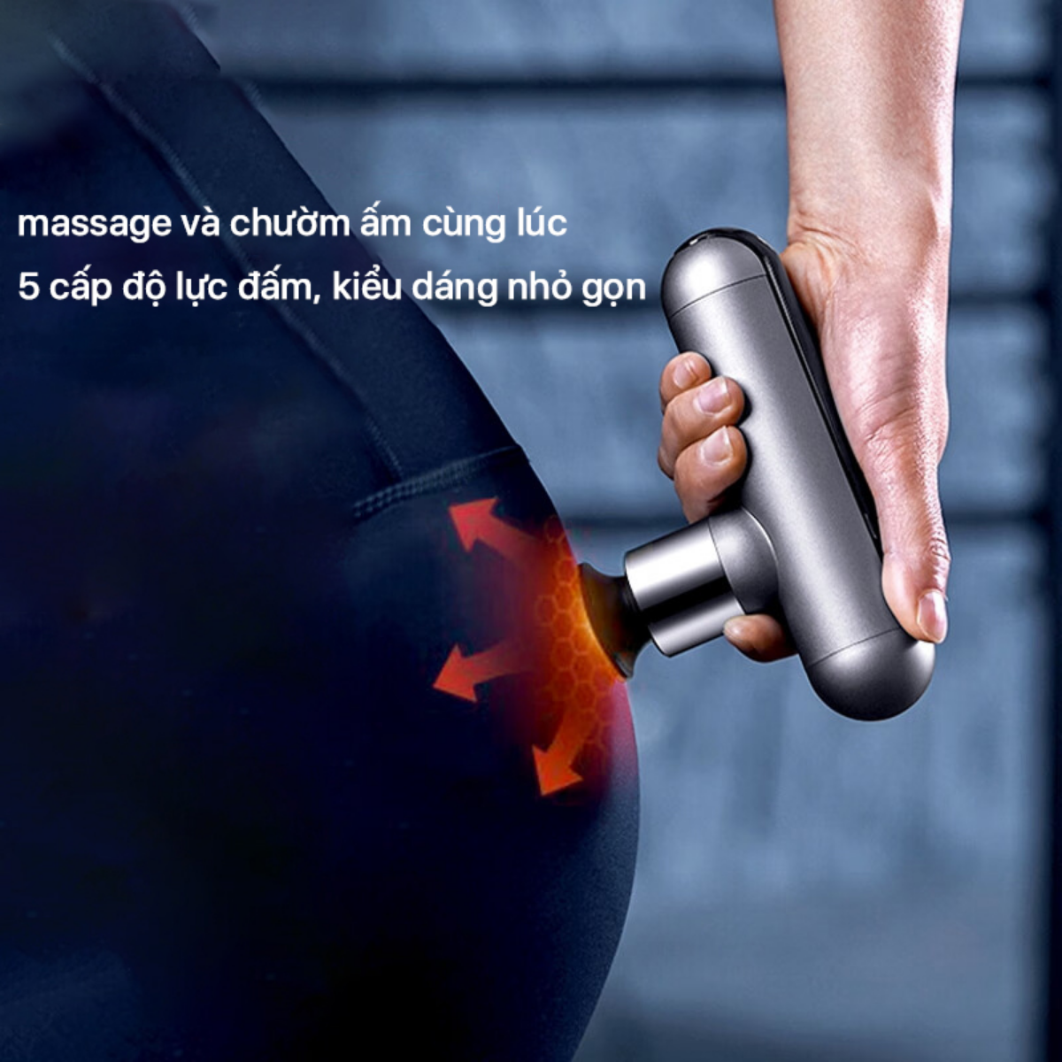 Máy massage cầm tay mini PHILIPS PPM7303 có chức năng chườm ấm