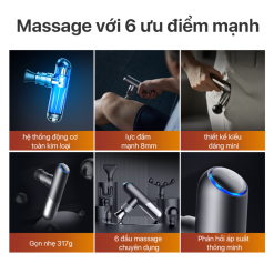Máy massage cầm tay mini PHILIPS PPM7323 6 đầu