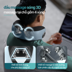 Máy massage cổ vai gáy PHILIPS PPM3304 - chính hãng Máy massage cổ vai gáy PHILIPS PPM3304 sóng 3D