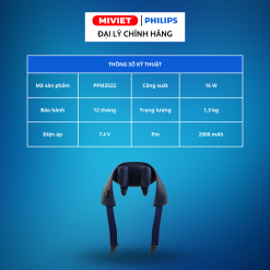 Thông số kỹ thật máy massage cổ vai gáy PHILIPS PPM3522