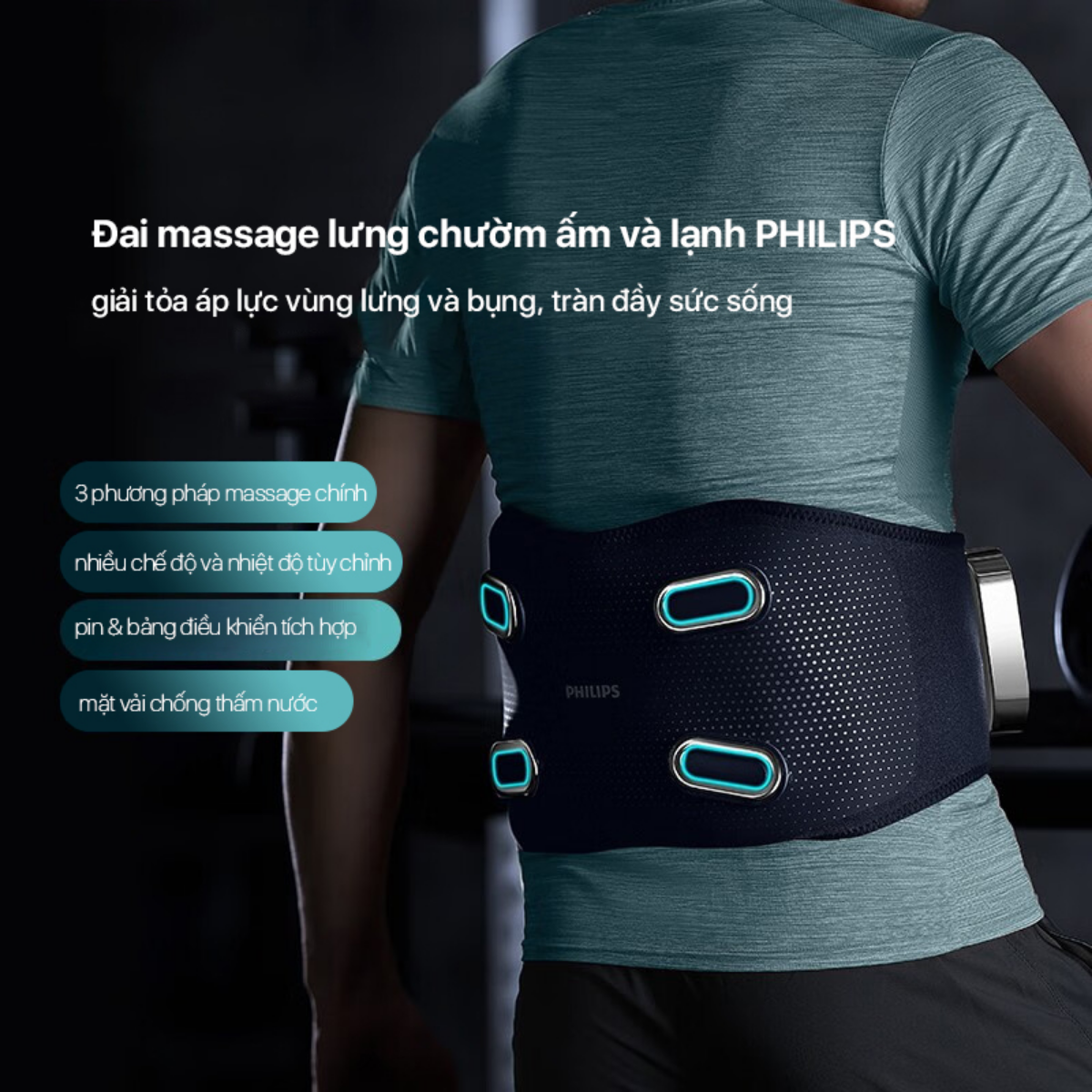 Đai massage lưng PHILIPS PPM4721