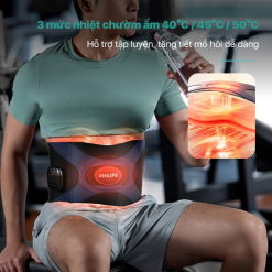 Máy massage vùng lưng/ eo/ bụng PHILIPS PPM4331 3 mức nhiệt chườm ấm
