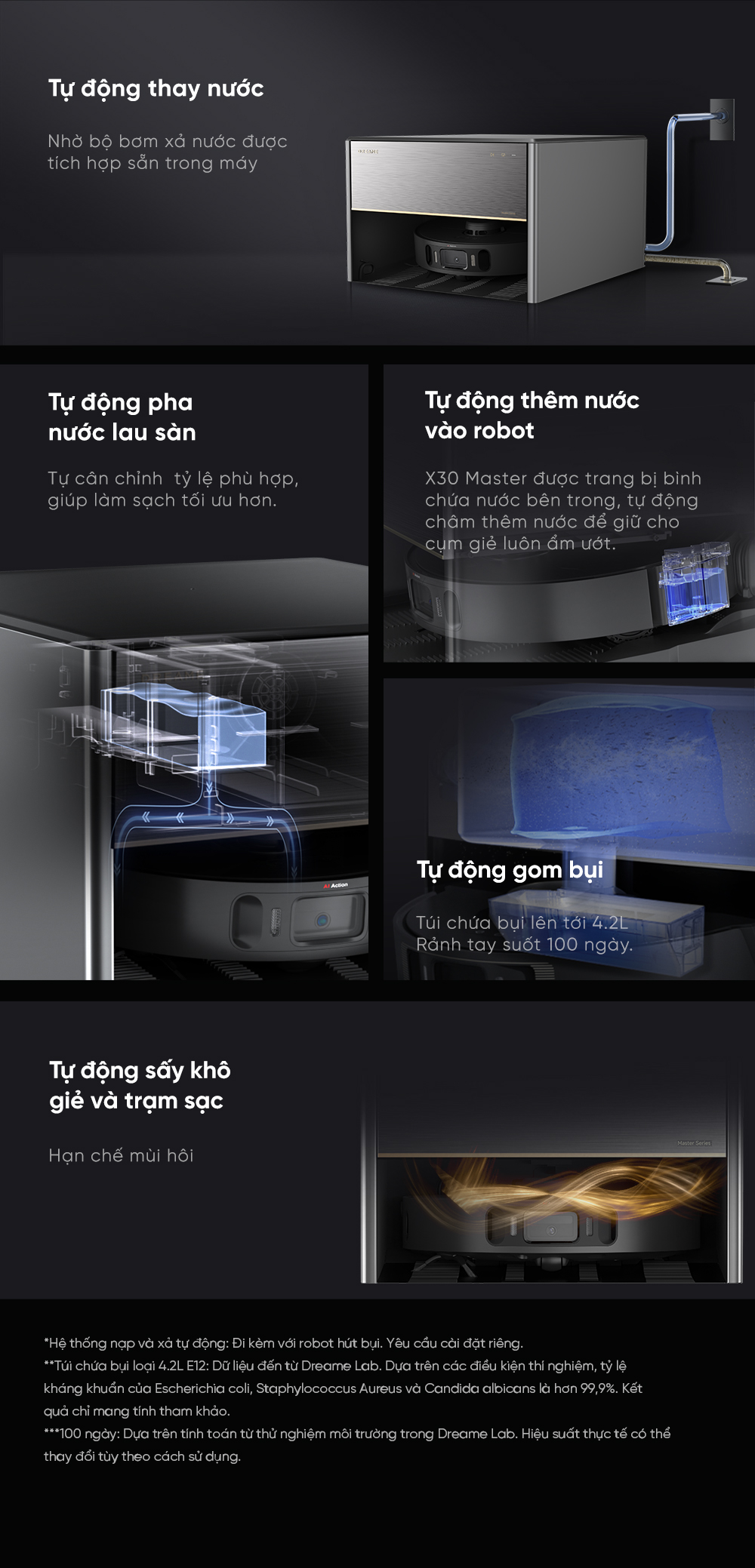 Robot hút bụi lau nhà Dreame X30 Master