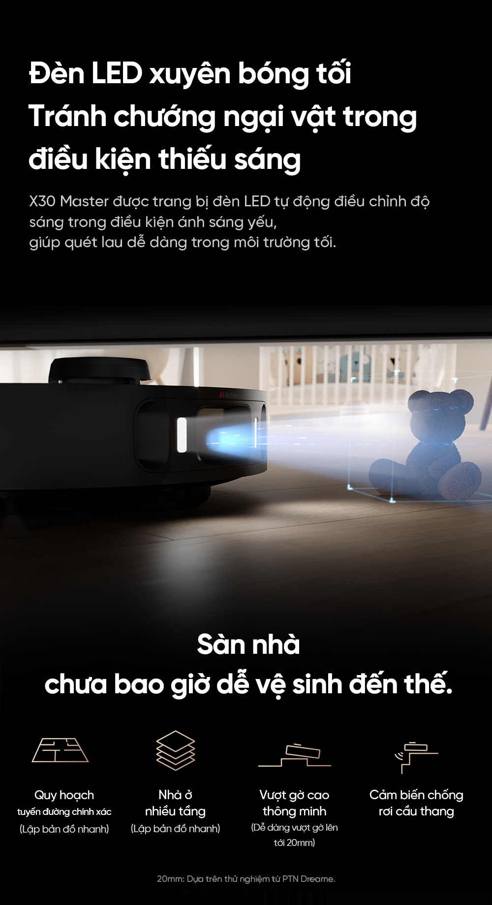 Robot hút bụi lau nhà Dreame X30 Master