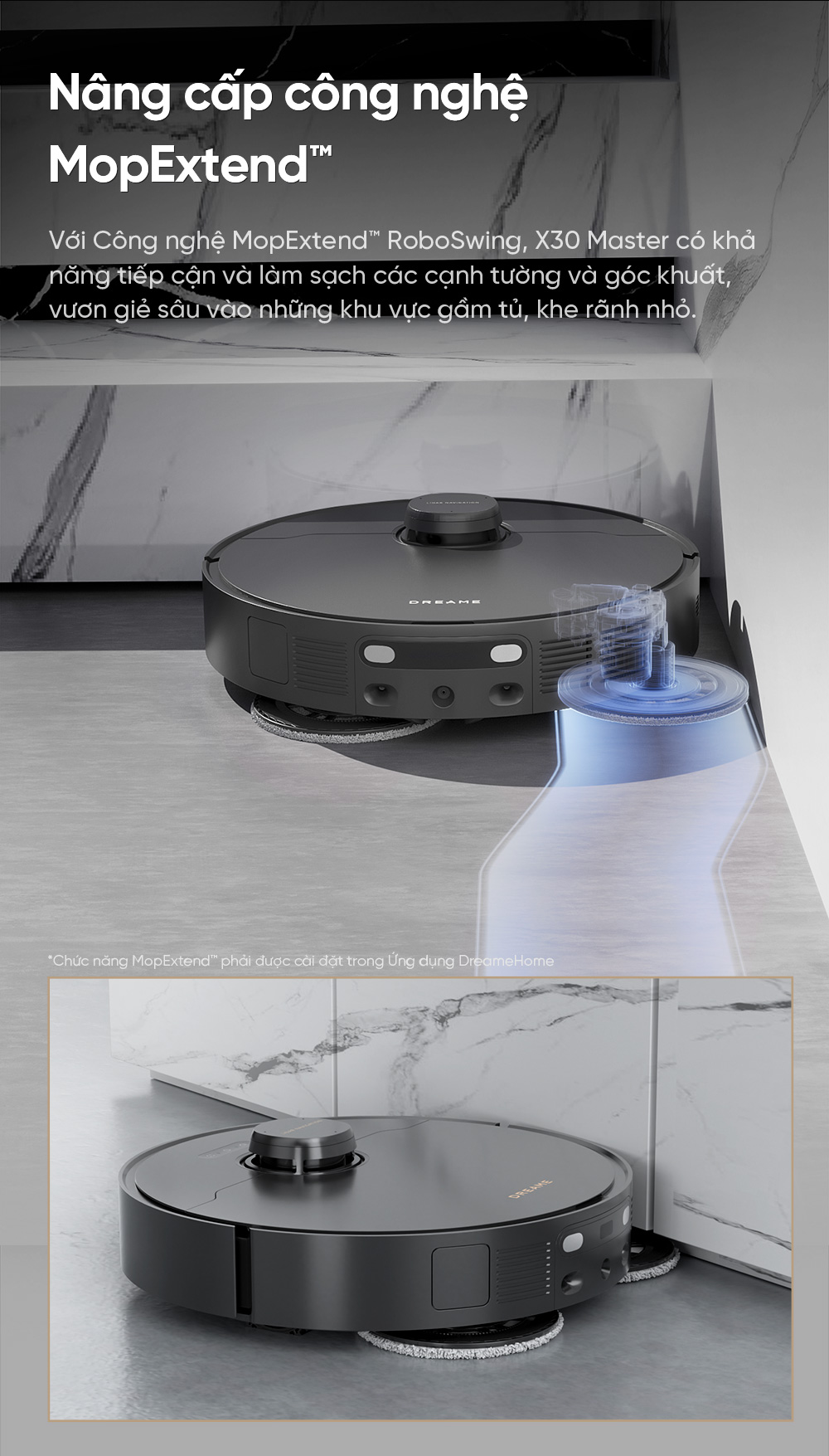 Robot hút bụi lau nhà Dreame X30 Master