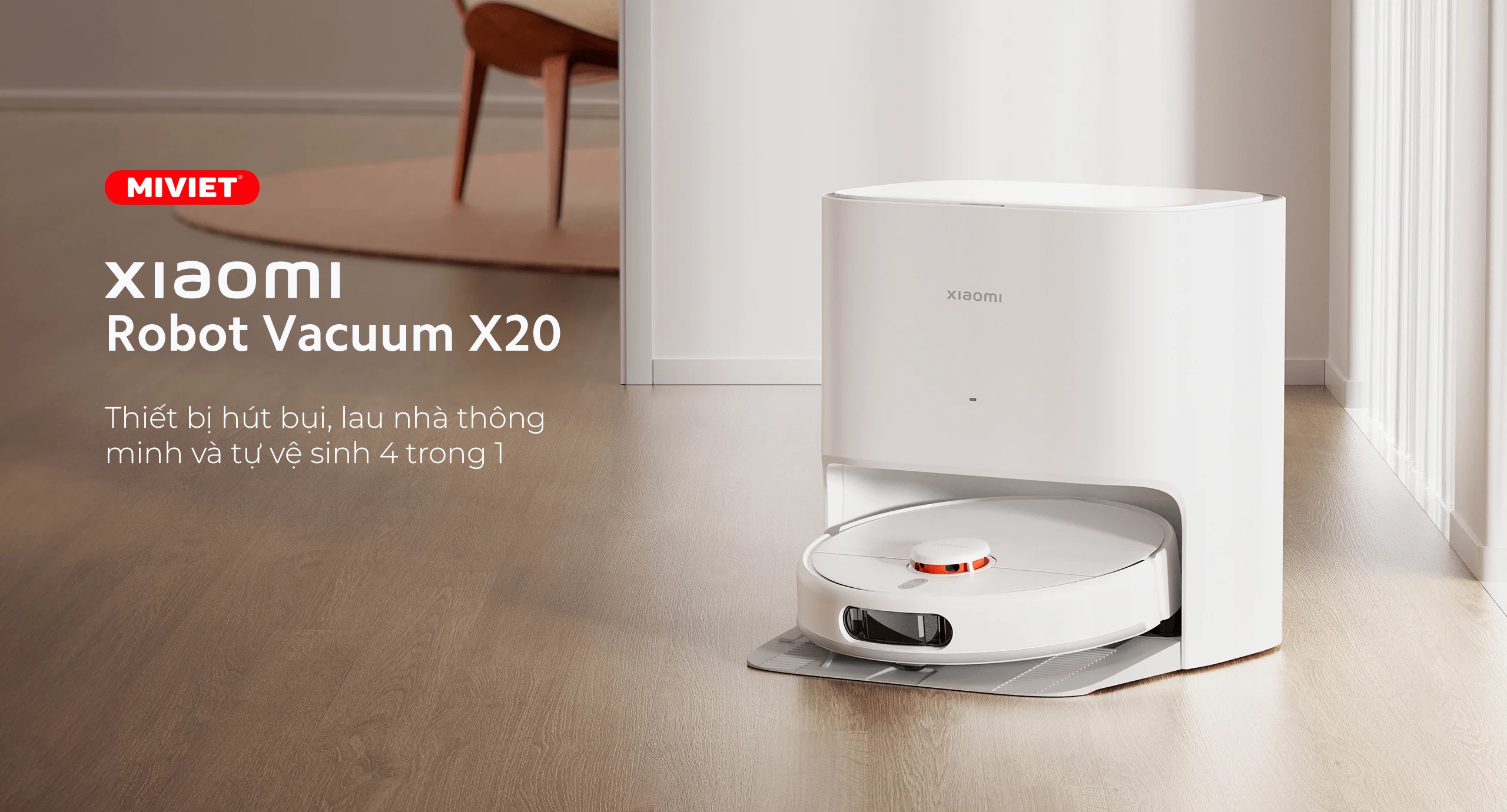Robot hút bụi lau nhà Xiaomi Vacuum X20 2024 - Bản quốc tế - Chính hãng