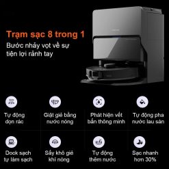 Alternative view of Robot lau nhà hút bụi Roborock S8 MaxV Ultra - Bản quốc tế - Chính hãng (Trắng/ Đen)