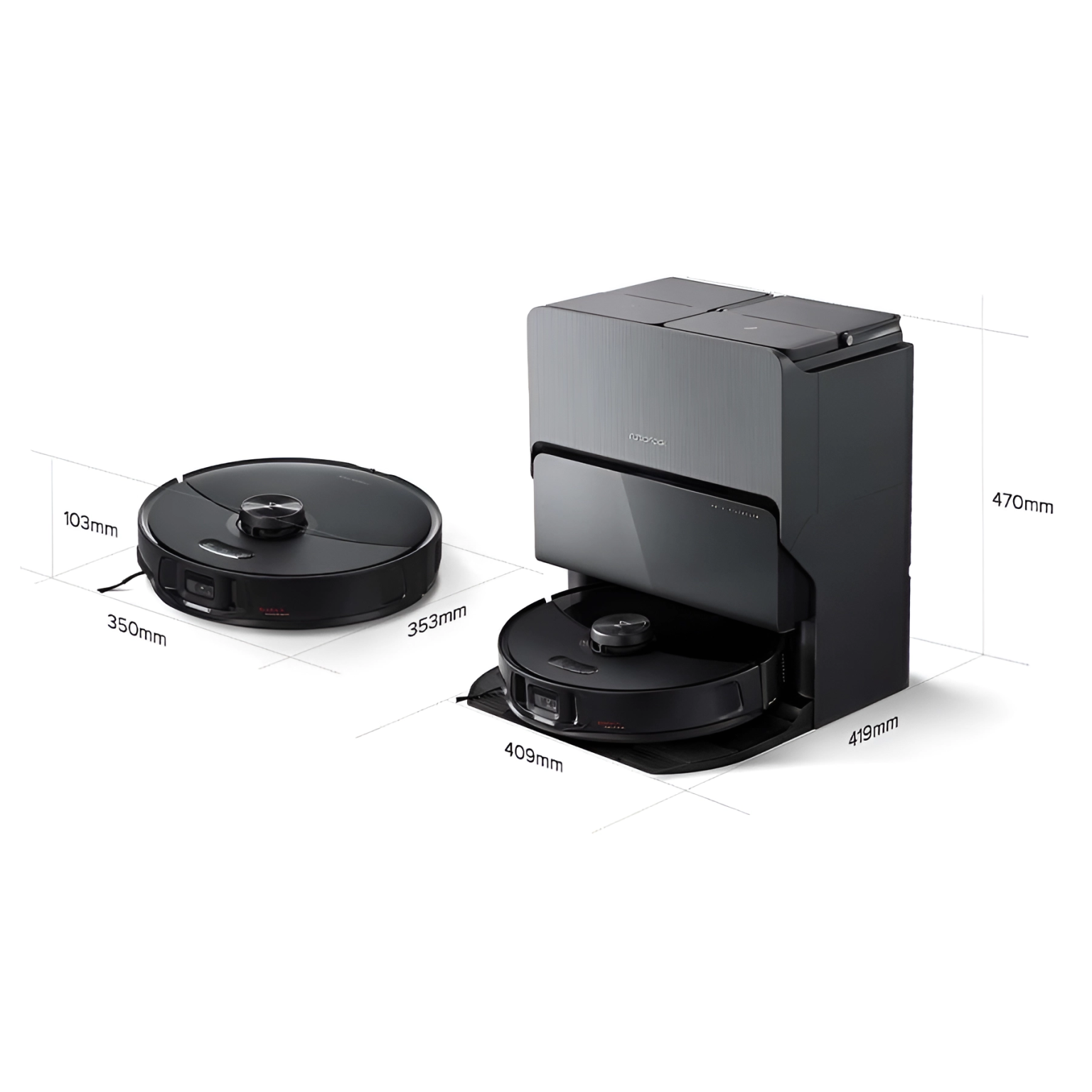 Robot lau nhà hút bụi Roborock S8 MaxV Ultra - Bản quốc tế - Chính hãng (Trắng/ Đen)