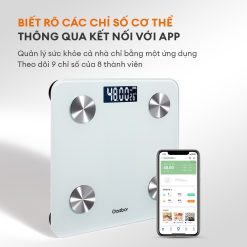Cân điện tử sức khỏe thông minh Gaabor GWS-M02A Cân điện tử sức khỏe thông minh Gaabor GWS-M02A theo dõi chỉ số sức khỏe qua app