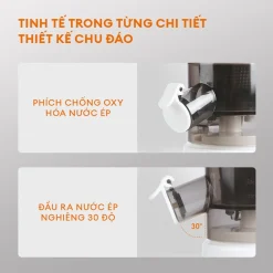 Máy ép chậm đa năng Gaabor FP1M-WH01A thiết kế tinh tế