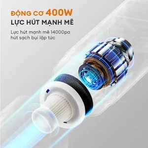 Máy hút bụi có dây Gaabor VCW14M-WH01B lực hút 14000Pa Thông tin máy hút bụi có dây Gaabor VCW14M-WH01B