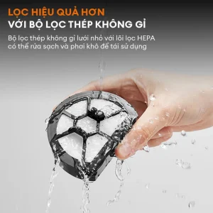 Máy hút bụi có dây Gaabor VCW16M-BK01A bộ lọc thép không gỉ