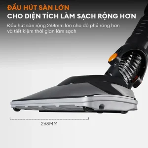 Máy hút bụi có dây Gaabor VCW16M-BK01A đầu hút sàn lớn