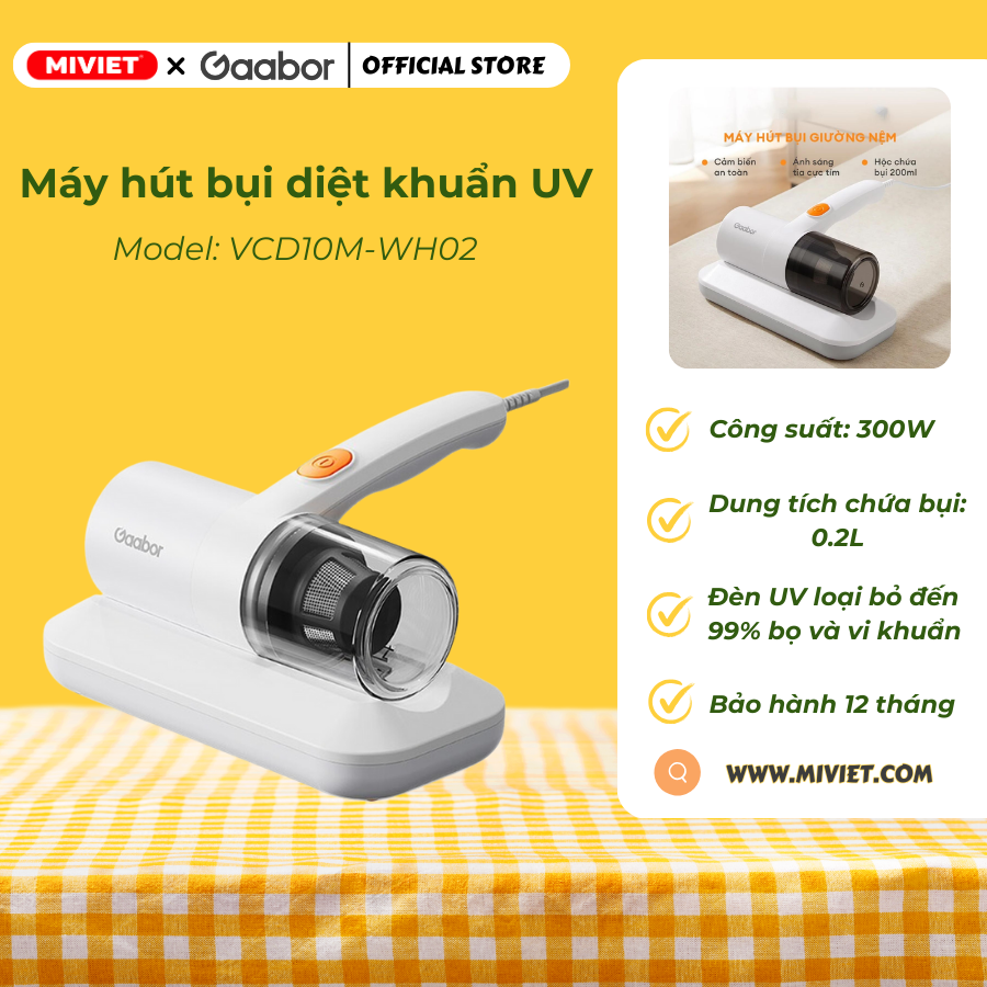 Máy hút bụi diệt khuẩn UV Gaabor VCD10M-WH02 Máy hút bụi diệt khuẩn UV Gaabor VCD10M-WH02 chính hãng