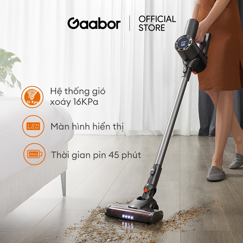Máy hút bụi không dây Gaabor GVCL-D10AMax Máy hút bụi không dây Gaabor GVCL-D10AMax lực hút 16000Pa