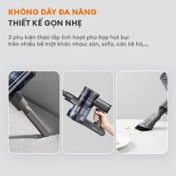 Máy hút bụi không dây Gaabor VCL10E-BK01A thiết kế gọn nhẹ
