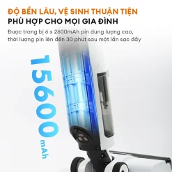 Máy hút bụi lau nhà Gaabor VCF8T-WH01A thuận tiện