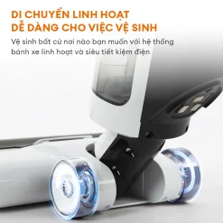 Máy hút bụi lau nhà Gaabor VCF8T-WH01A di chuyển linh hoạt