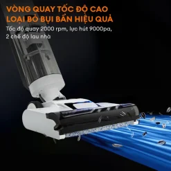 Máy hút bụi lau nhà Gaabor VCF8T-WH01A tốc độ quay 2000 rpm