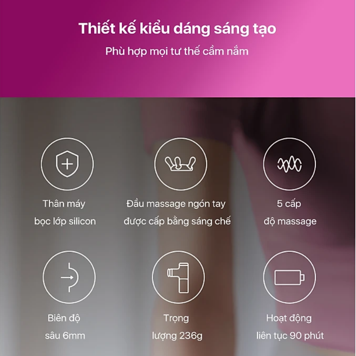 Máy massage cầm tay mini PHILIPS PPM7311 - chính hãng