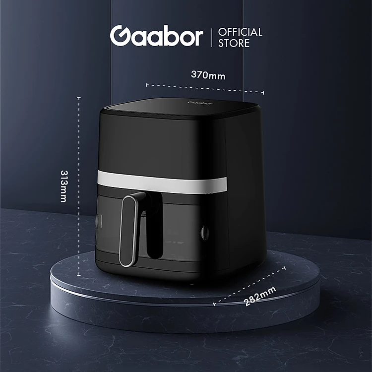 Nồi chiên không dầu Gaabor AF65T-BK01A dung tích 6.5L Kích thước nồi chiên không dầu Gaabor AF65T-BK01A