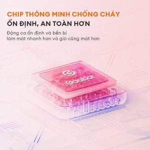 Quạt đeo cổ Gaabor FL03M-PK01A dung lượng pin 1200mAh Quạt đeo cổ Gaabor FL03M-PK01A chống cháy