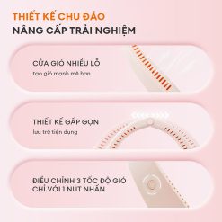 Quạt đeo cổ Gaabor FL03M-PK01A thiết kế gấp gọn