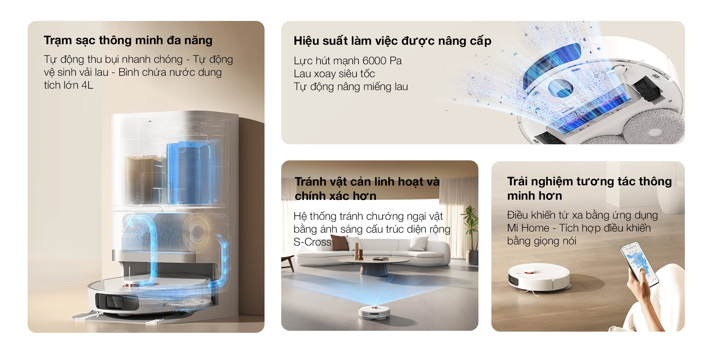 Robot hút bụi Xiaomi Vacuum X20 Plus (X20+) - Bản quốc tế - Chính hãng