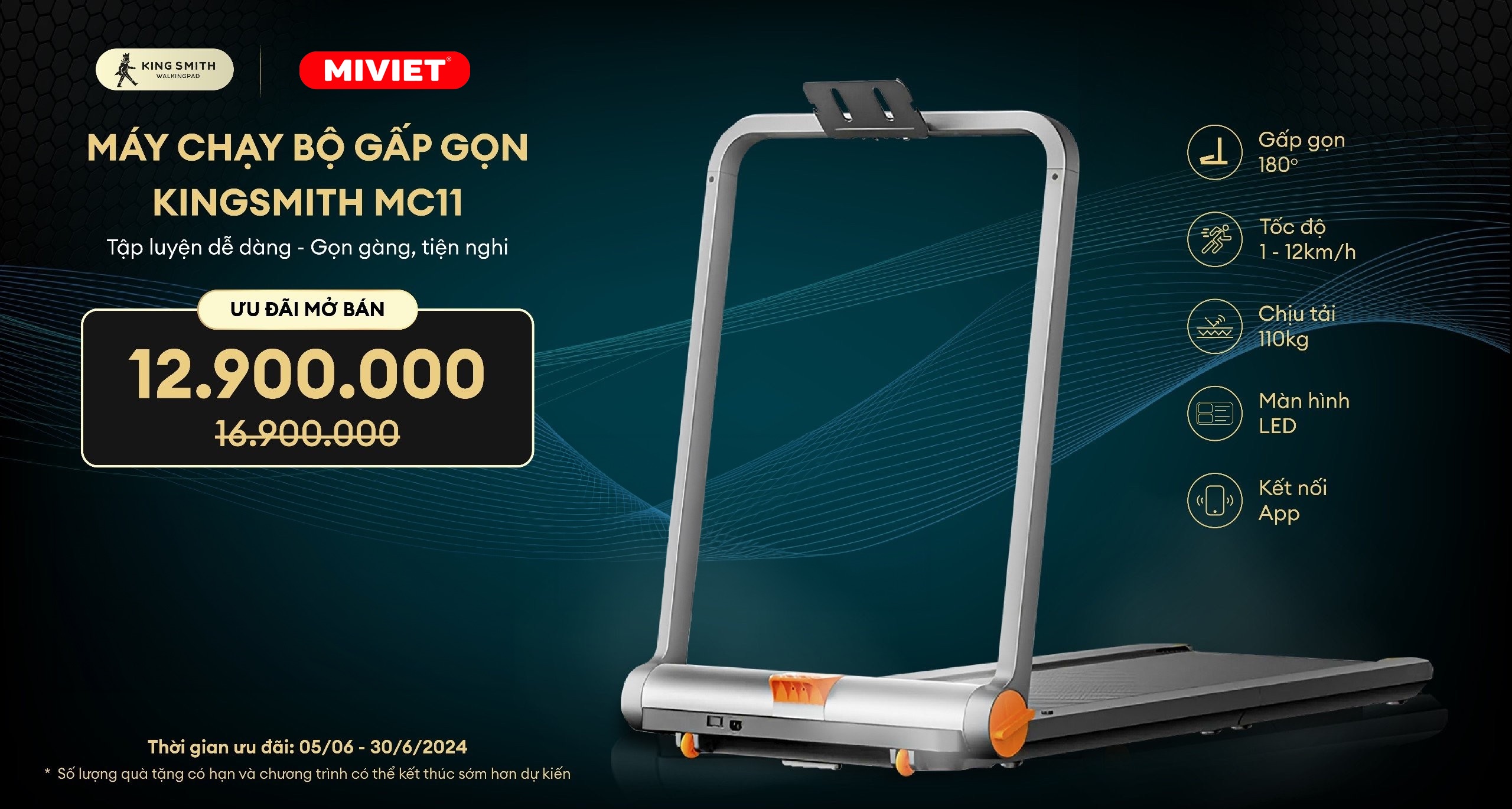 Máy chạy bộ Kingsmith WalkingPad MC11 - Bản Quốc Tế