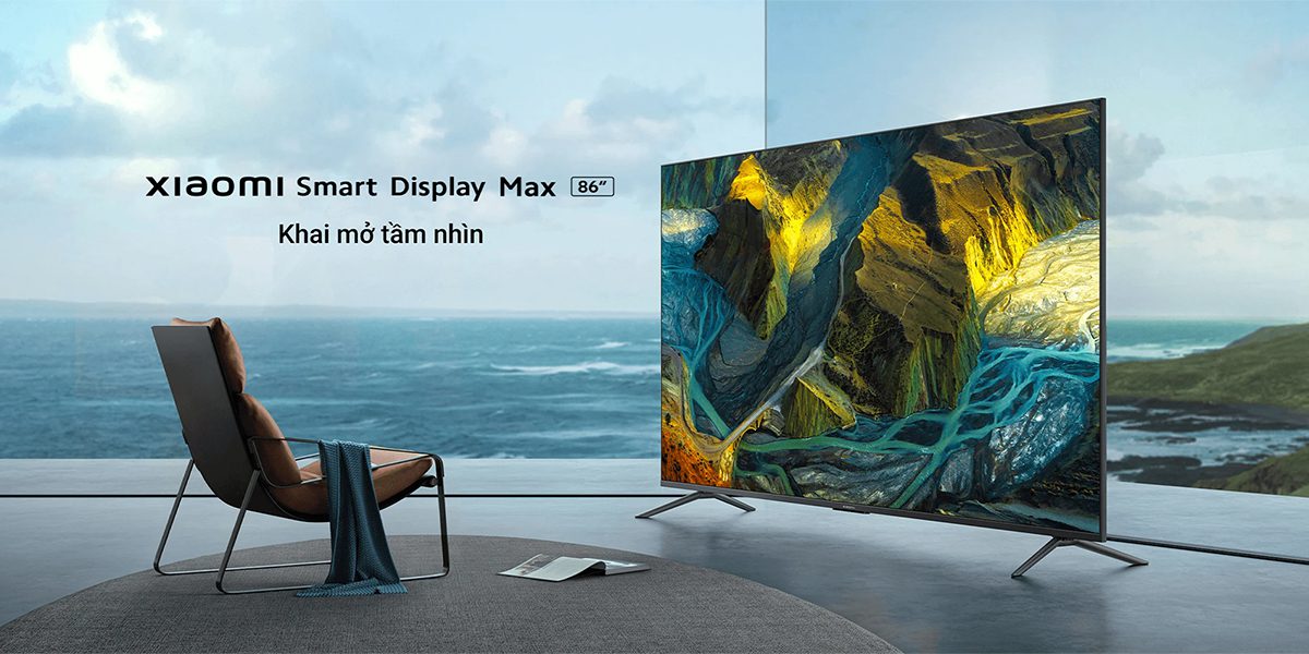 Tivi Xiaomi Smart Display Max 86 inch - Bản Quốc Tế - Chính Hãng Thiết kế màn hình tràn viền và khung nhôm sang trọng
