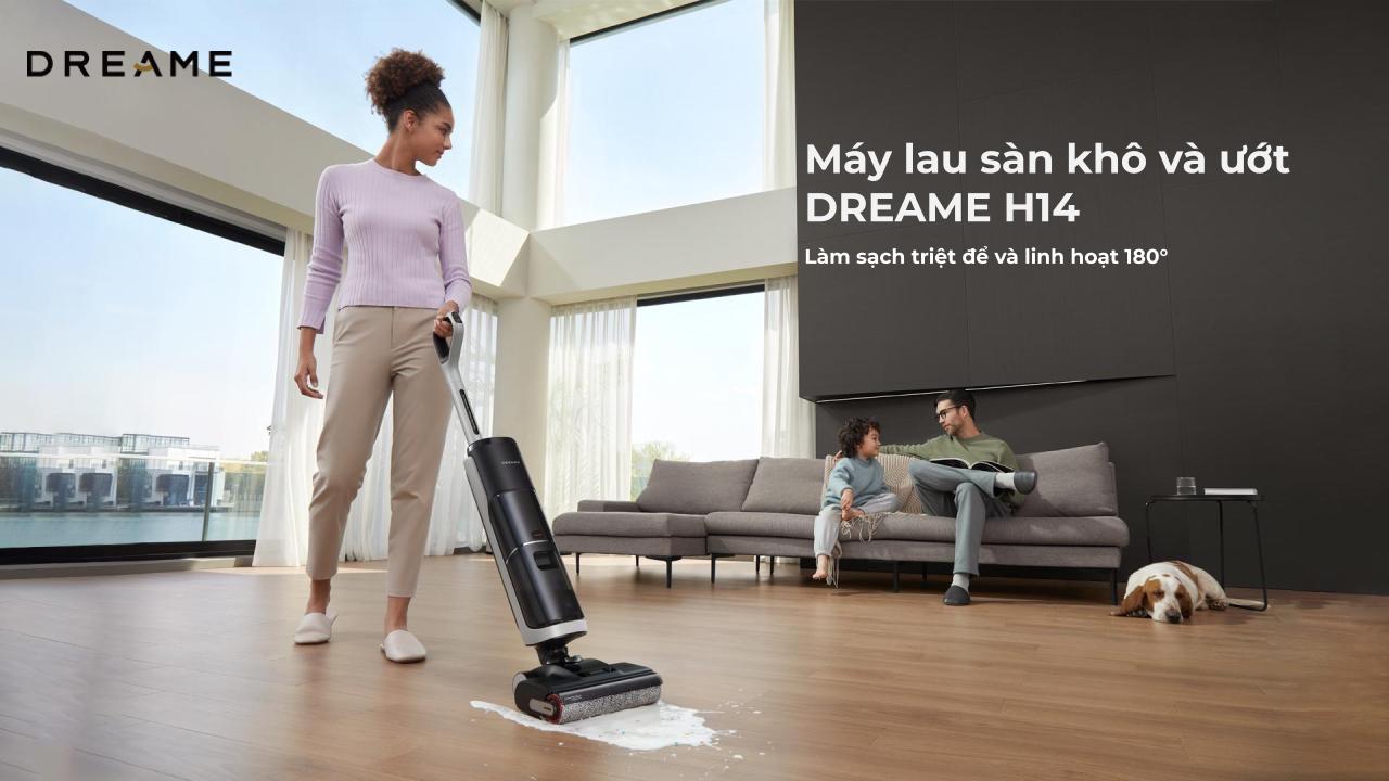 Đặc điểm máy hút bụi lau sàn cầm tay không dây Dreame H14
