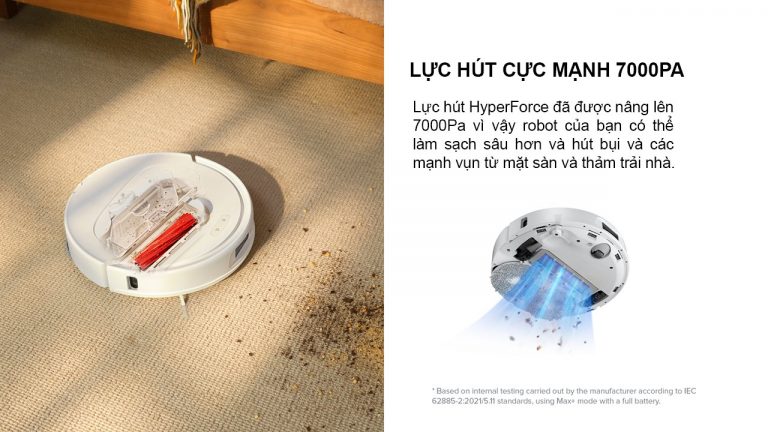 Robot hút bụi lau nhà Roborock Q Revo Pro lực hút HyperForce 7000Pa mạnh mẽ