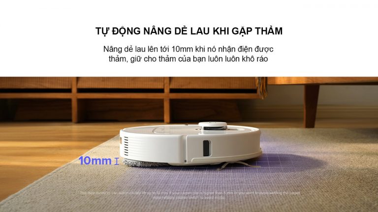 Robot hút bụi lau nhà Roborock Q Revo Pro tự động nâng giẻ khi gặp thảm