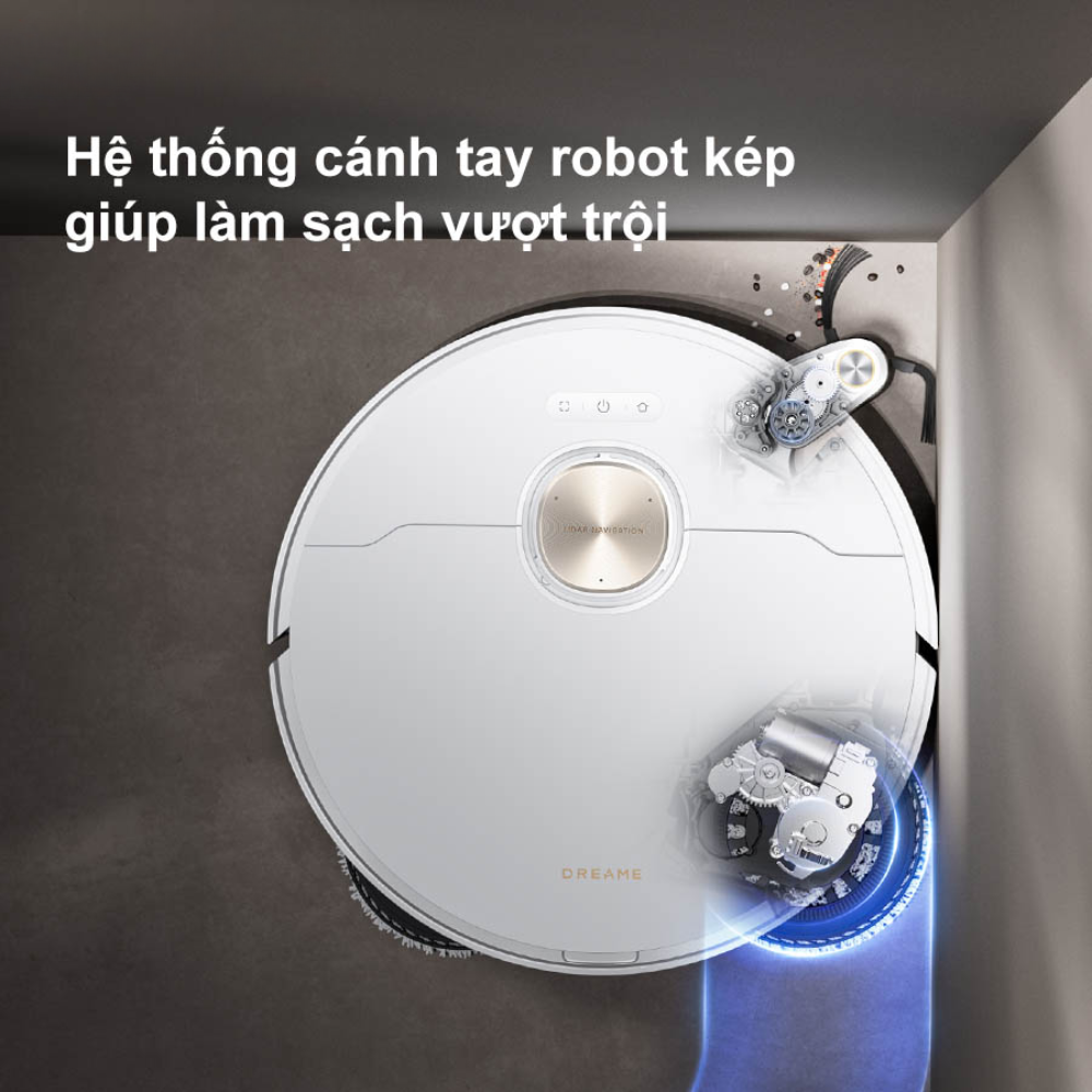 Làm sạch vượt trội với cánh tay robot kép