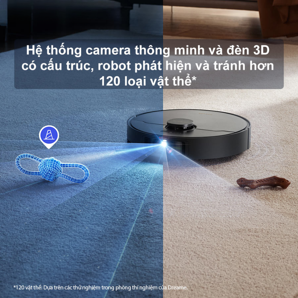 Dreame X40 Ultra có thể nhận diện và tránh hơn 120 loại vật thể